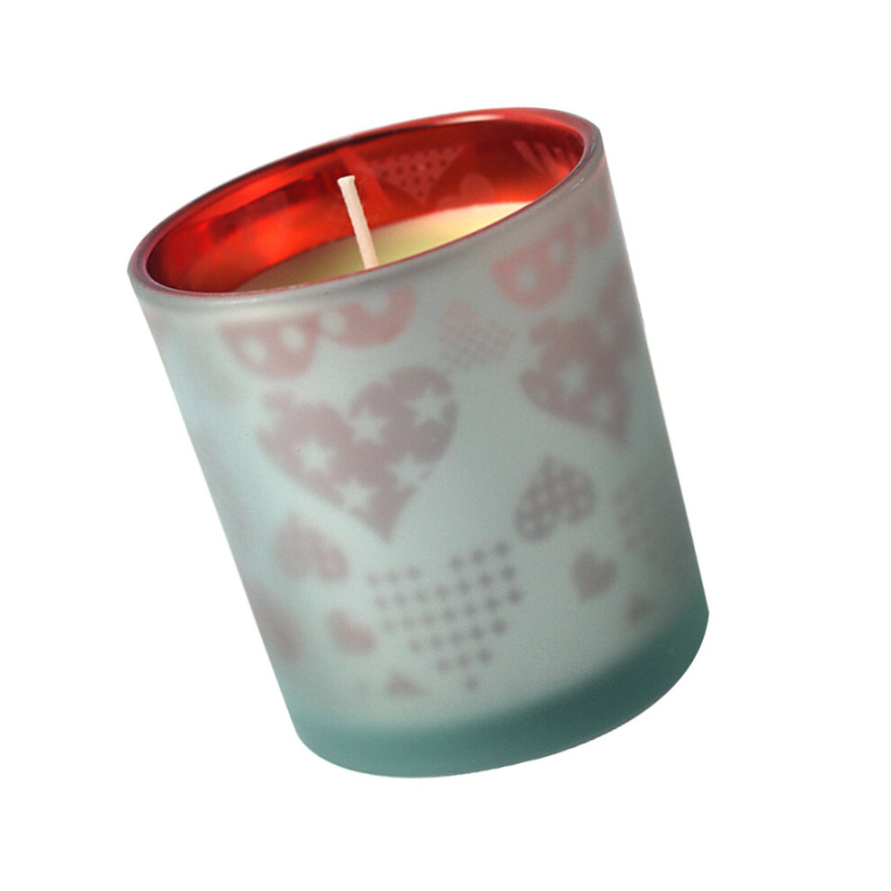 Reusable Red Glass Container Aromatherapies Candle With-Love