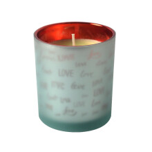 Aromatherapieën Kaars In Love Heart Rode glazen pot voor-brief