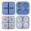 Square and Round Silicone Ice Cubes Molds Flexible Ice-Blue 1