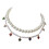 Strass perles chien chats collier collier coeur-S Multicolore 1