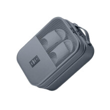 Multi Compartment Travel Shoe Storage Bag With Carry-Gray
