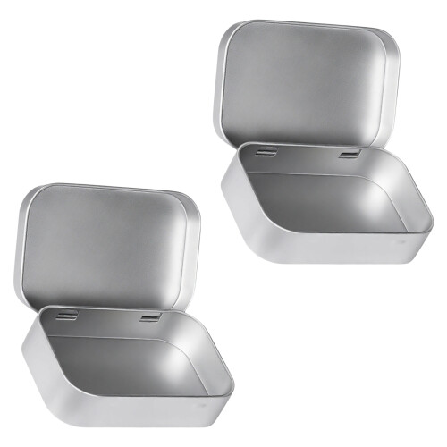 Rustproof Iron Storage Container With Easy-  silver