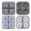 Silikon-Eiskugel-Tablett-Set, quadratisch, rund,-Grau 1