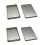 Robuste rechteckige Metall-Aufbewahrungsbox mit-Silber 2ST 1