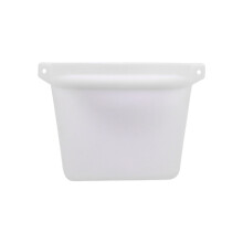 Tear Resistant Silicone Snacks Bag for Dog Cats-White large