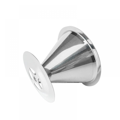 Stainless Steel Coffee Filter Mesh with Base Free Filter Paper Filter Mesh Coffee Filter