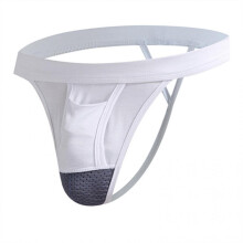 Caja divisoria superior separa los pantalones interiores en forma de T para hombre, bolsas de malla transpirable convexas en forma de U, pantalones G