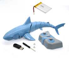 Squalo telecomandato, robot bionico elettrico ricaricabile, simulazione di pesce, pesce a dondolo, giocattolo acquatico estivo per bambini