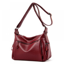 Læder skulder crossbody taske dame blød læder midaldrende og ældre dametaske moderigtig midaldrende mummy taske