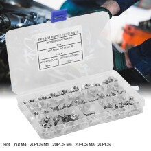 80Pcs T-Slot Nuts M4-M8 for 4040 Profiles, Box