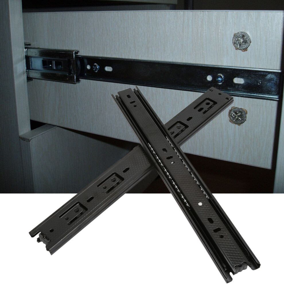 Soft Close Drawer Slides 35X4.5cm Ball Bearing Runners 3-Section Rail Damping 7631393796671