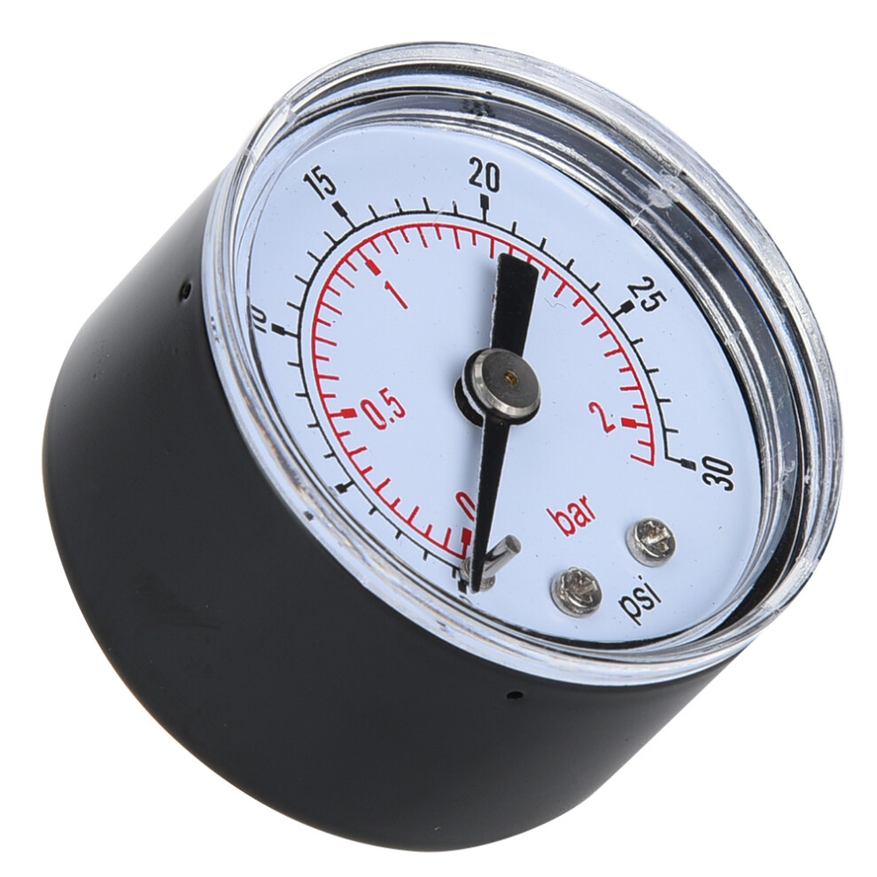Sturdy Mechanical Pressure Gauge Air Oil Water 1/8In Bspt Back Mount 0-30Psi 7661393796906
