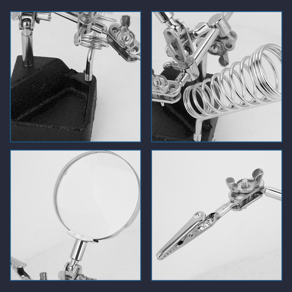 Magnifying Glass With Clips 5X Adjustable Help Hand For Soldering Metal Frame 7601393798135
