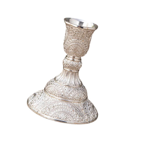 Luxurious Engraved Themed Taper Candle Holders For-silver short