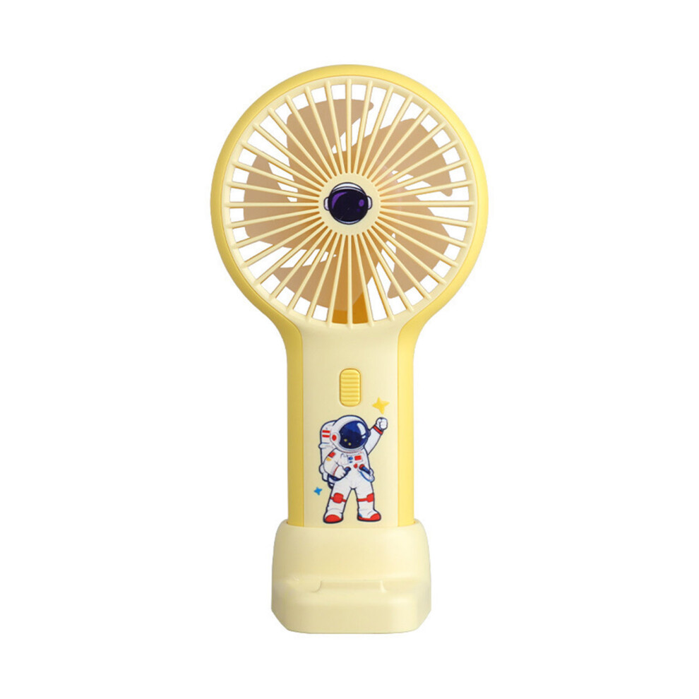 Outdoor Handheld Fan 3 Speed Rechargeable Cordless Air-Yellow 7754003197924