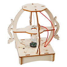 Interaktives Physik-Experiment, Holz-Erdbeben-Alarm-Baukasten,