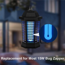 Bug Zapper Light Bulb Replacement for 15W Bug Zapper with 4-Pin Base,15W-BL U Shaped Twin Tube Bulb for T6 Lamp,2 Pack