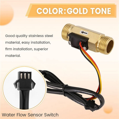1/2PT Water Flow Sensor  Control Meter Flowmeter 1.5-30L/min 2