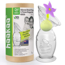 Haakaa Manual Breast Pump With Suction Base Flower Stopper Silicone Milk Collector