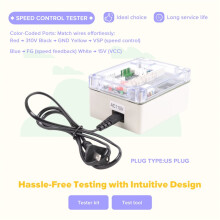 Air Conditioner 3-Wire/5-Wire Fan Motor Tester-Short-Circuit Protection,Speed Adjustment for HVAC Motor Diagnostic US