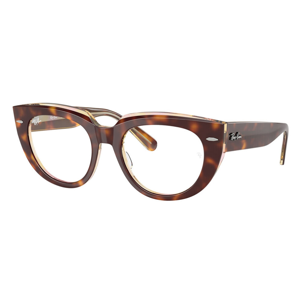 Ray - Ban Women's Transparent Woman Rx5586 Doreen 8402 Optical Frames Acetate Turtle Squared Normal - Image 3