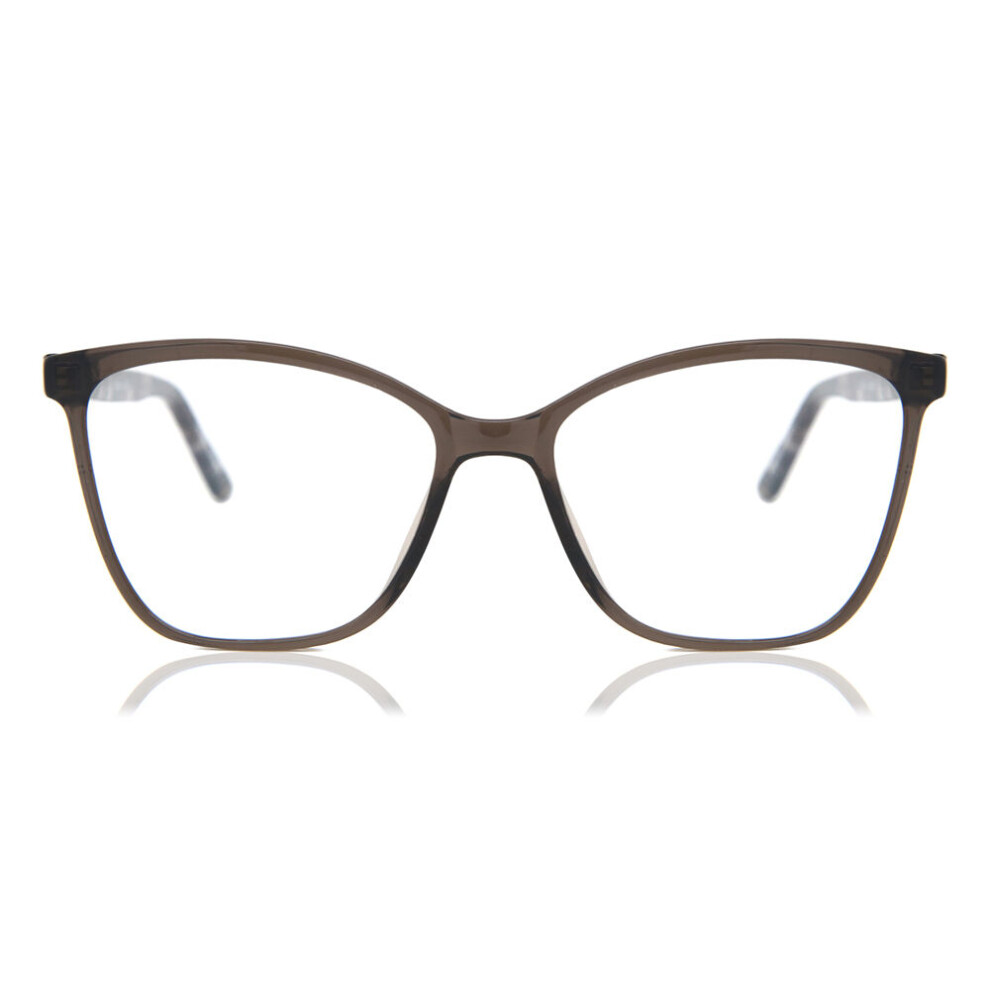Smartbuy Collection Full Rim Cat Eye Transparent Dark Grey Albers Ac395c Women Eyeglasses