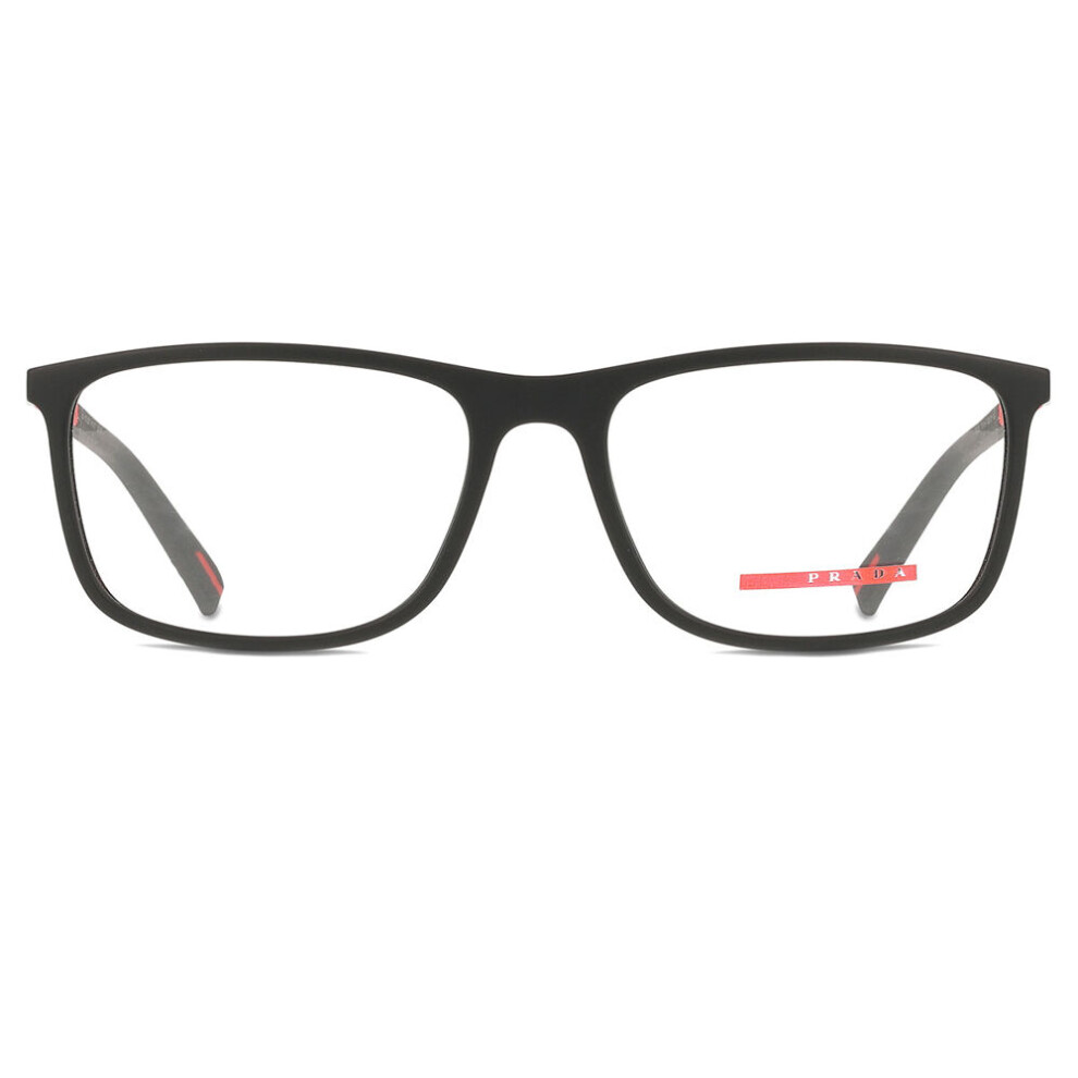 Prada Linea Rossa Men's Black Ps 03Qv Dg01o1 Man Optical Frames Injected Squared Normal - Image 3