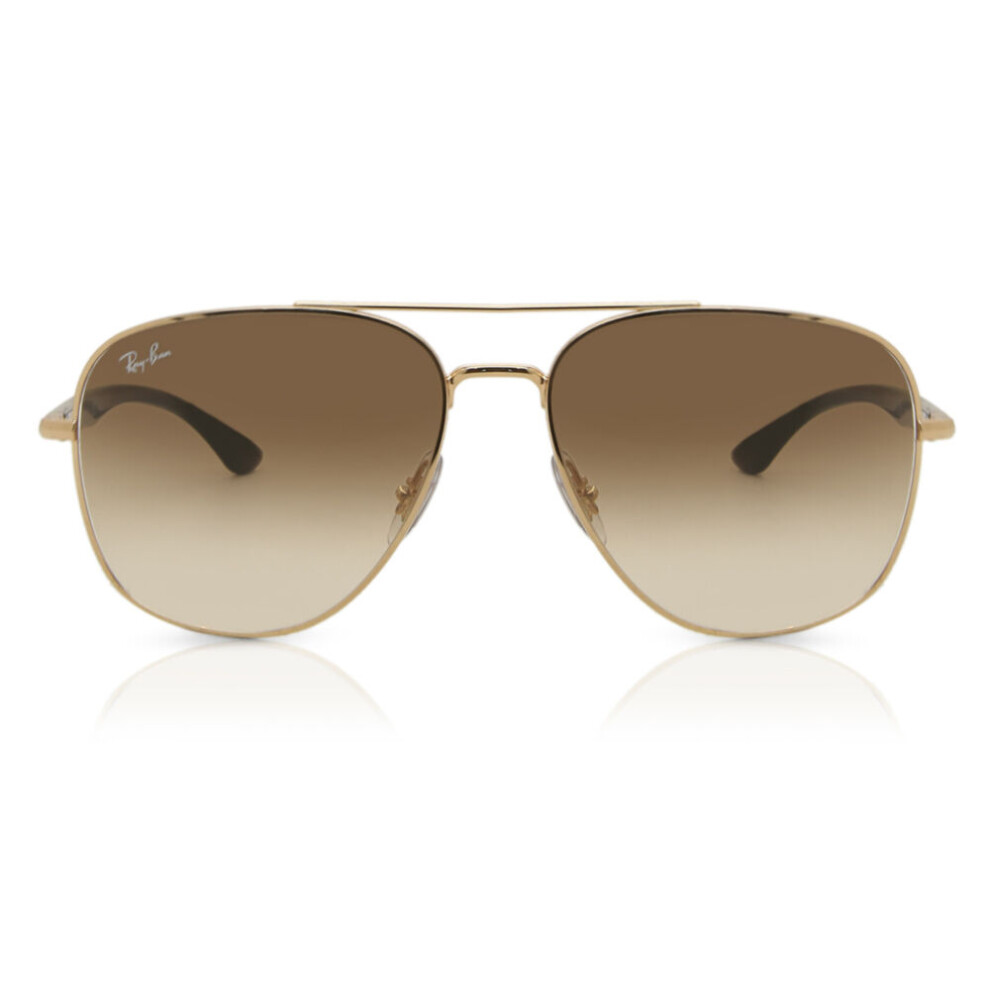 Ray-Ban Sunglasses - Gold Frame Brown Lenses 56-15, RB3683 - Image 3