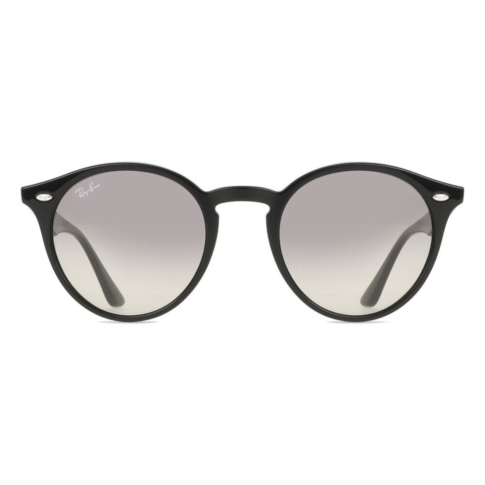 Ray-Ban Unisex Black Round Polished Grey Gradient 2180 - Image 4