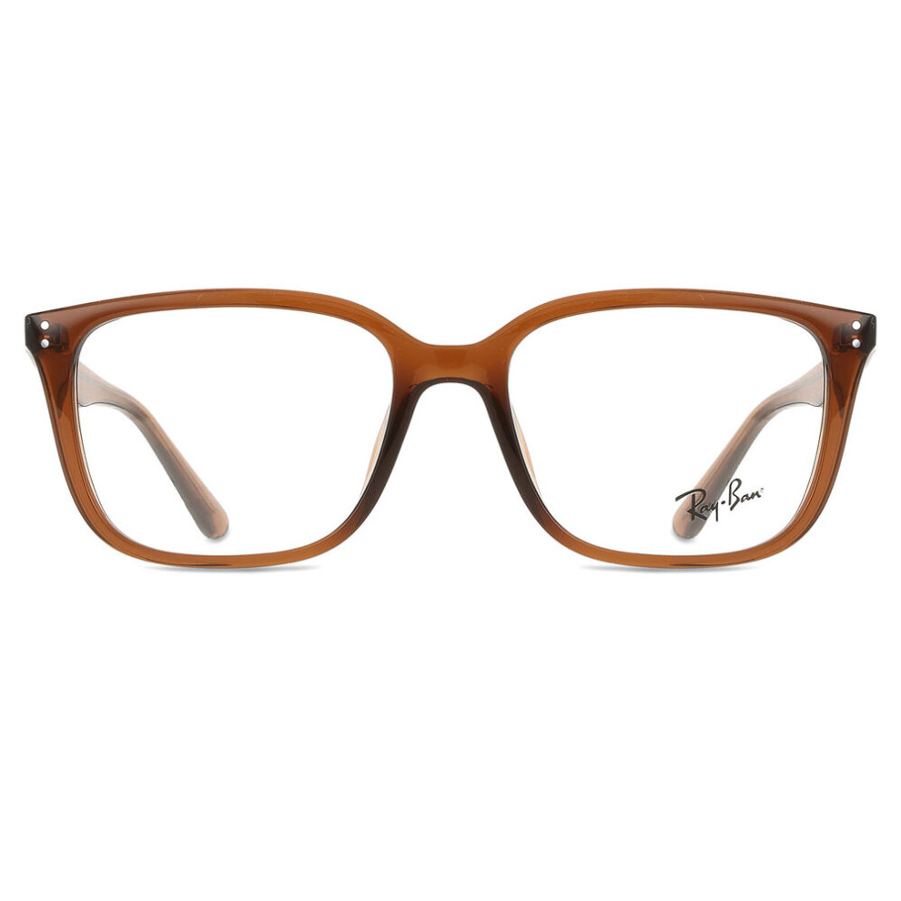 Ray - Ban Unisex Transparent Ray - Ban Rx7248d 8409 Optical Frames Acetate Brown Squared Normal - Image 3