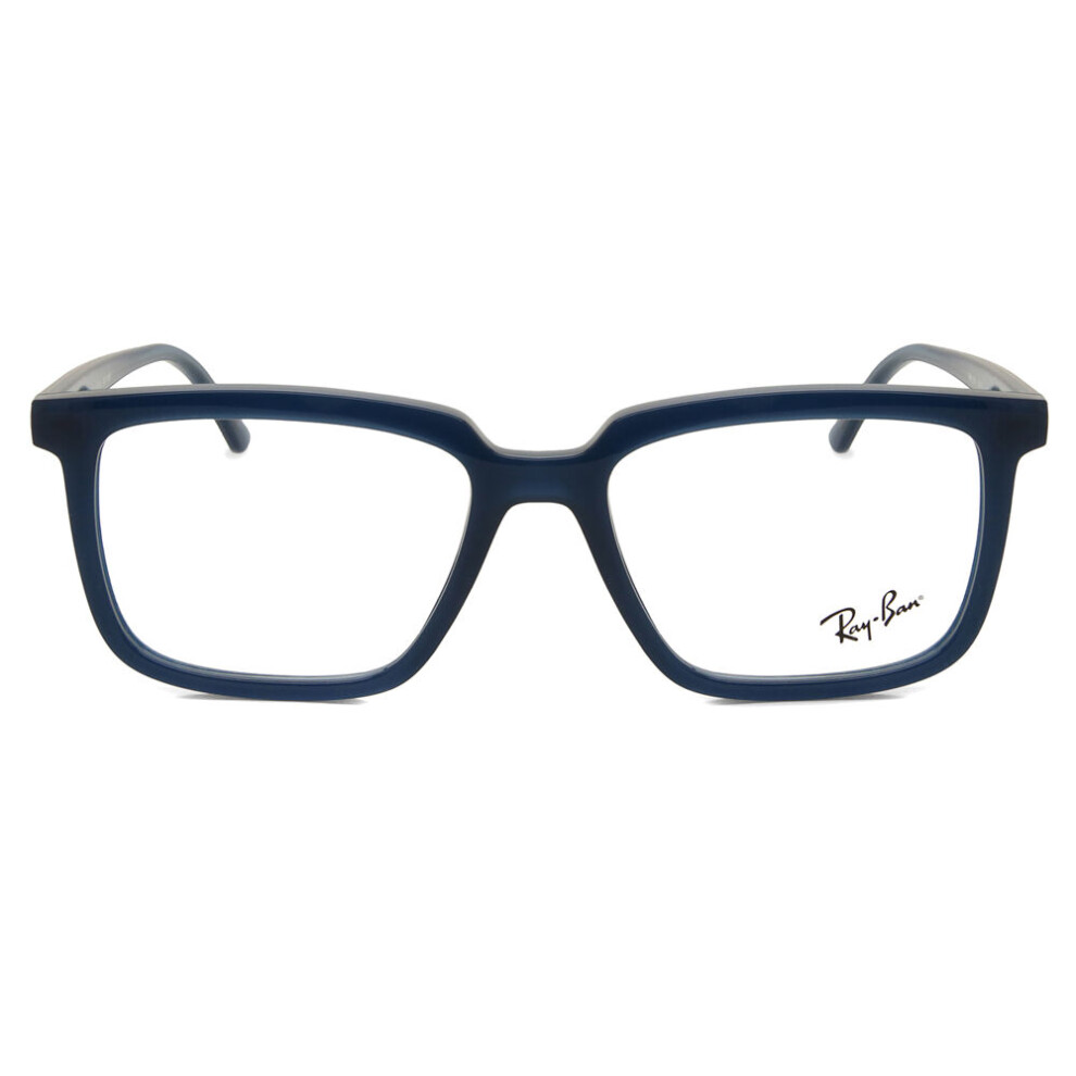 Ray-Ban Eyeglasses Alain Optics - Opal Dark Blue Frame Clear Lenses Polarized 52-18, RX7239 - Image 4