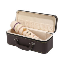 Multiple Compartment Jewelry Organizers Portable Travels-brown
