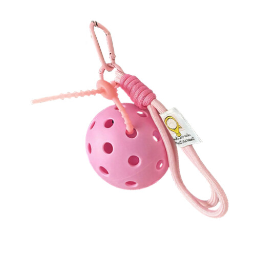 Pickleballs Shaped Design Keychain Pendant Creative-Pink