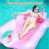 Adjustable Inflatable Pool Bed Float Mattress Cushion With-pink 2