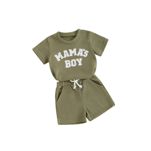 (12-18 Months, Army Green) Conjunto de 2 com elástico.