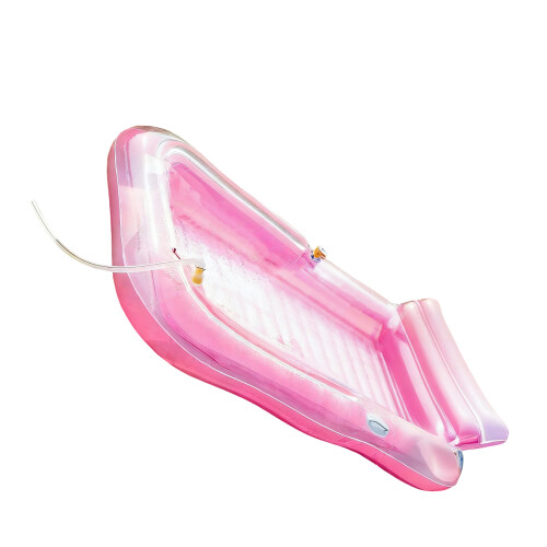Adjustable Inflatable Pool Bed Float Mattress Cushion With-pink