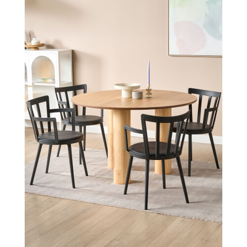 Beliani Set of 4 Dining Chairs MORILL Black 1