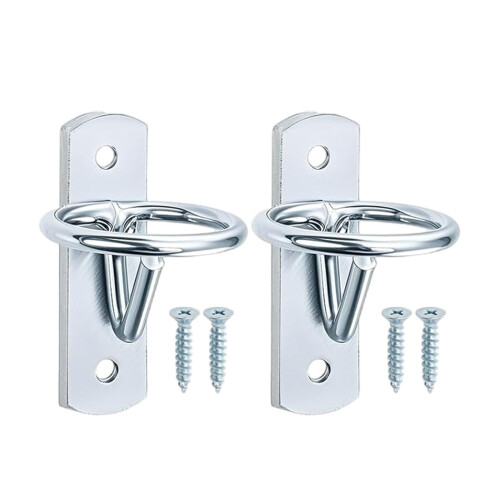 Stable Bucket Hook with Screws Heavy Duty Wall-silver 2 pieces
