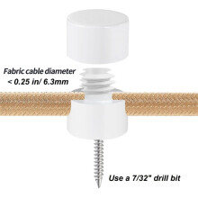 6 Pack Aluminum Chandelier Hook for Ceiling Hanging, Ceiling Hooks for Hanging Lights White