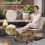 Outsunny Conjunto Sillón Ratán Bicolor 93 x 65 x 80 cm 6