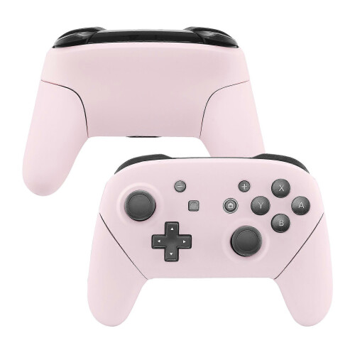 (Chrome Gold) Faceplate Backplate Housing Shell Cover with Handles Replacement for Nintendo Switch Pro Controller 2