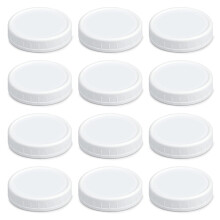 12Pcs Regular Mouth Mason Jar Lids Plastic Canning Lid For-86mm