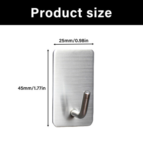 High Capacity Adhesive Holders for Bathroom Kitchen-Silver 2