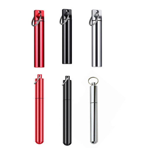 Robuster Zahnstocherspender aus Aluminium, tragbare-L Schwarz 1