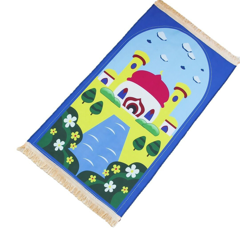Cartoon Print Prayer Rug Muslims Mat Carpet-1 random color
