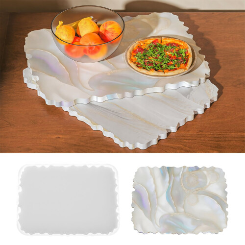 Silicones Wavy Edging Serving Tray Mold With Easy Releases 1