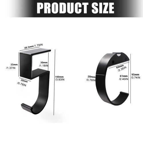 High-Performances Desk Hook Durability-White C characters 2