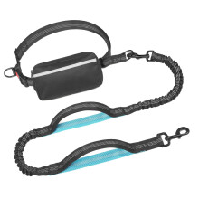 Laisses en Nylon robustes pour animaux de compagnie, avec-Noir