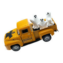 Modèle Miniature de camion d'halloween avec ornement-Orange