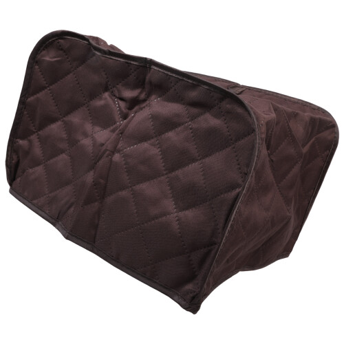 Toaster Cover Waterproof Dustproof Quilted-Dark Brown Large